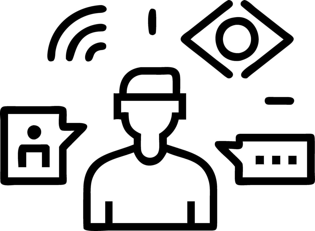 Professional managing incident response system displayed through holographic interface Set 2 vector
