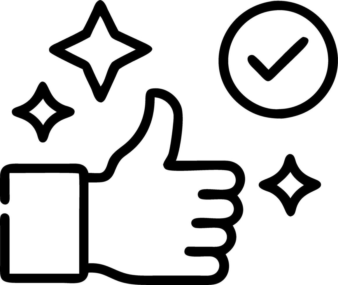 Professional giving a holographic thumbs up for approval with icons of success vector