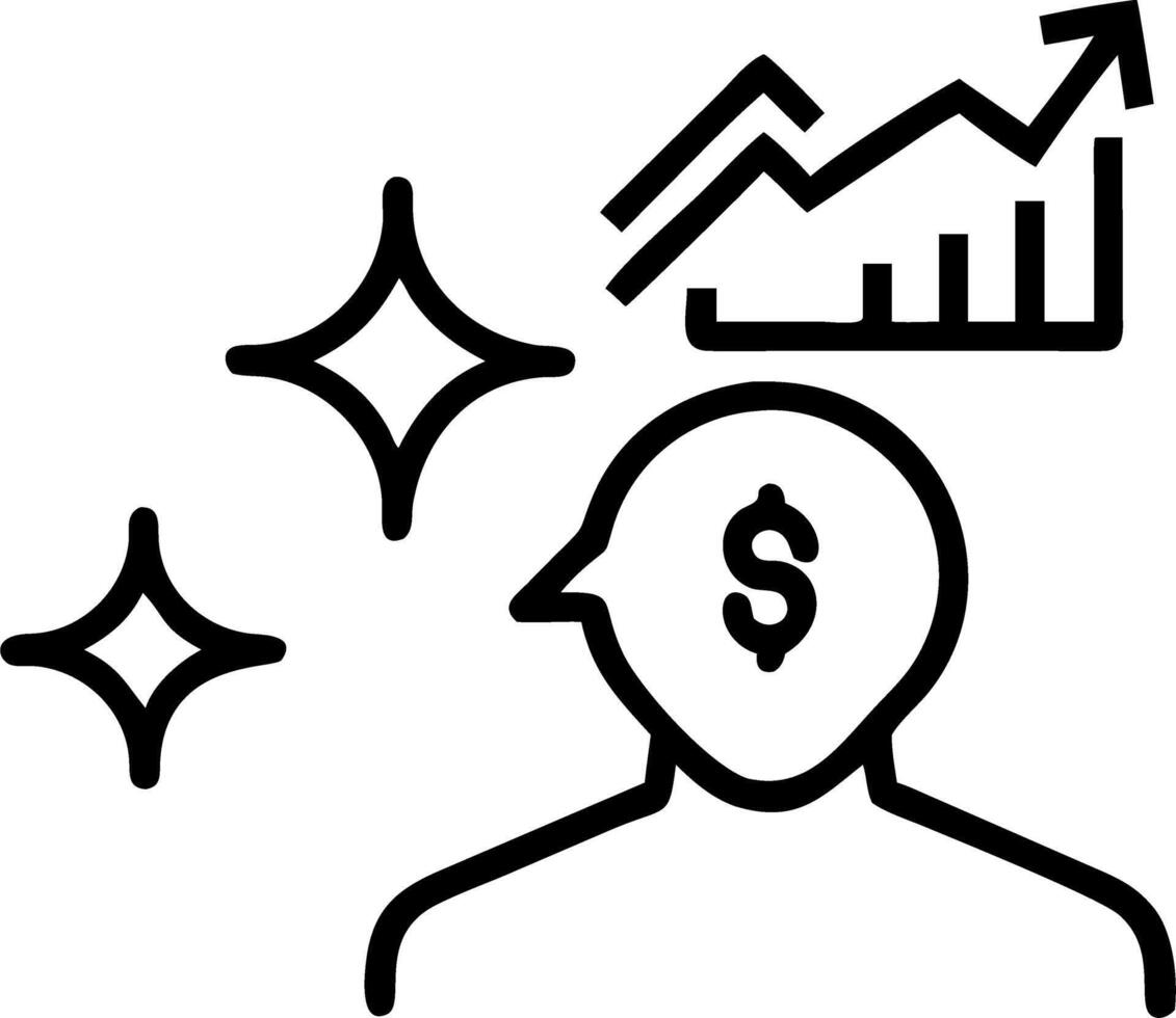 Professional analyzing financial investments with holographic sparkle effects vector