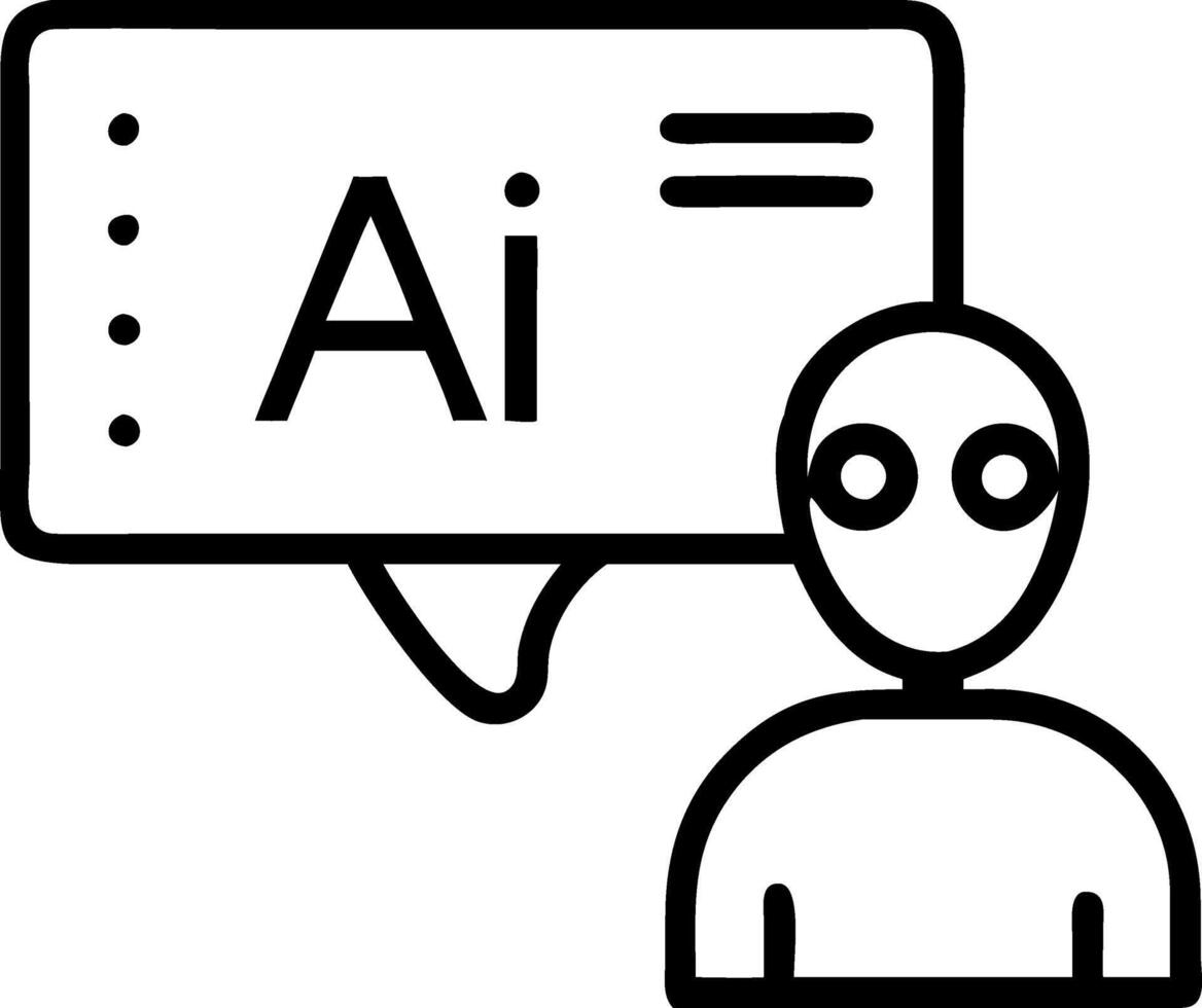Person uses AI generator on web app for images videos texts representing artificial intelligence technology chatbot assistants and generative art Set 5 vector