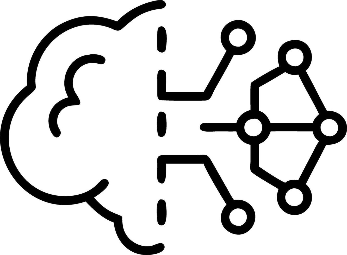 Neural network graphics and machine learning models depicting AI powered solutions in modern businesses Set 4 vector