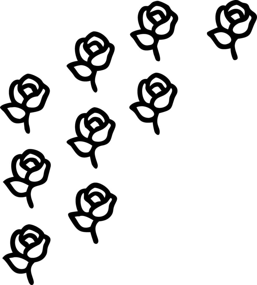 Natural fresh red roses flowers pattern wallpaper top view red rose flower wall background Set 2 vector