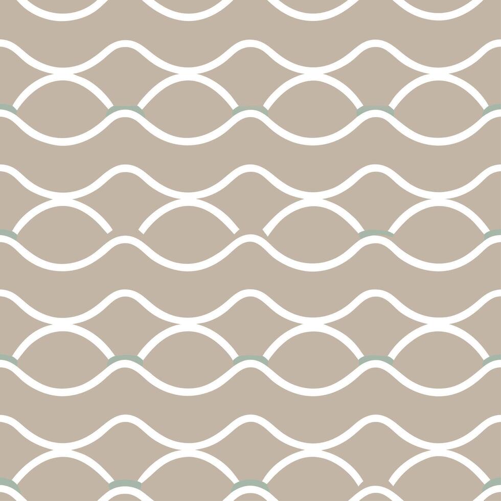 Minimalist summer waves seamless pattern with soft flowing waves and neutral tones for subtle coastal designs vector