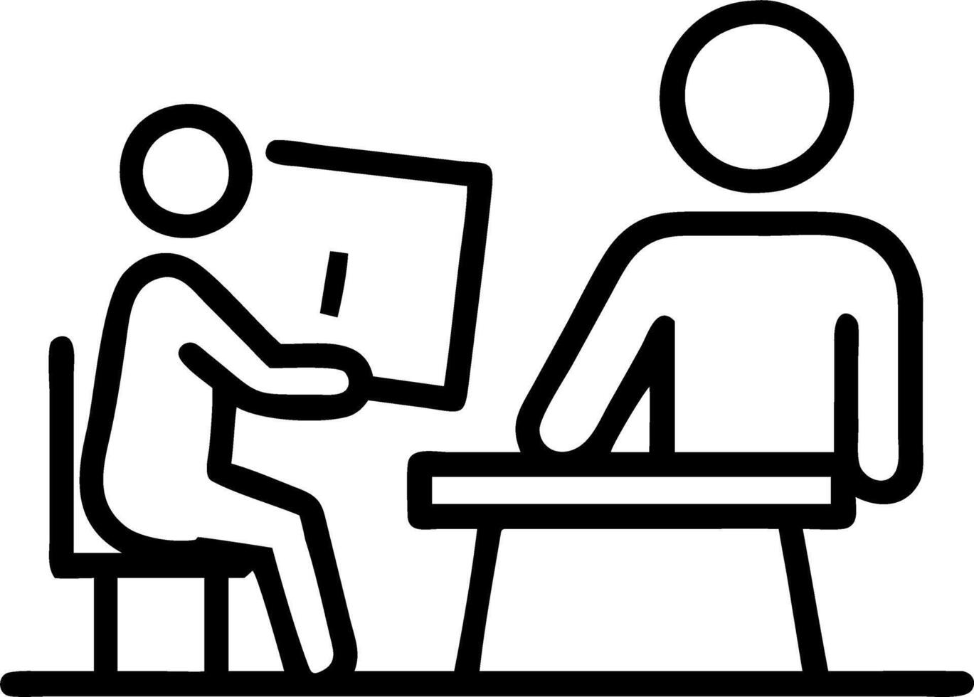Middle aged man working on computer wife nearby signifying supportive partnership modern living room fosters shared success vector