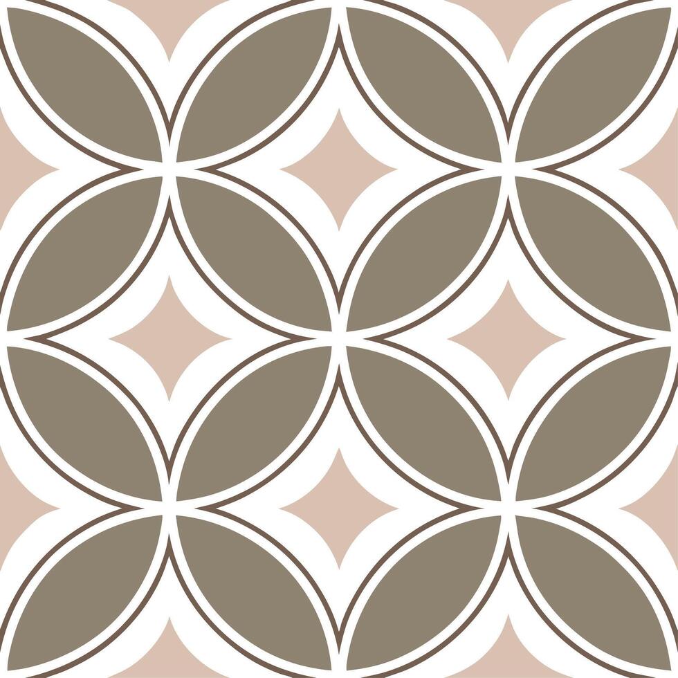 Mid century modern seamless pattern with abstract shapes and muted tones for sophisticated interiors Set 2 vector