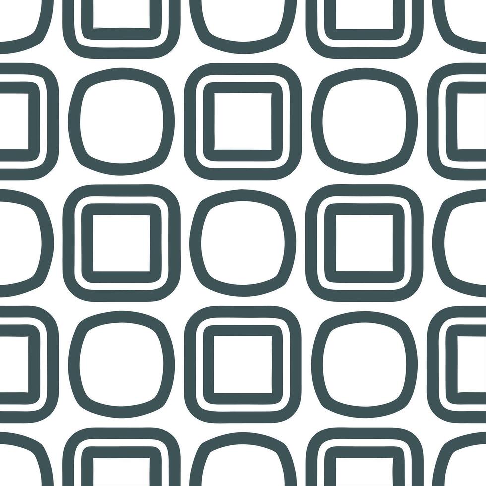 Mid century modern frame seamless tile pattern with retro aesthetics and sleek lines vector