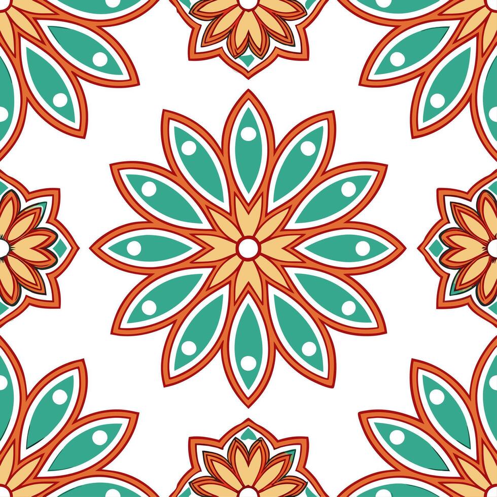 Mexican Talavera geometric patterns and vibrant colors seamless tile pattern with traditional flair Set 2 vector
