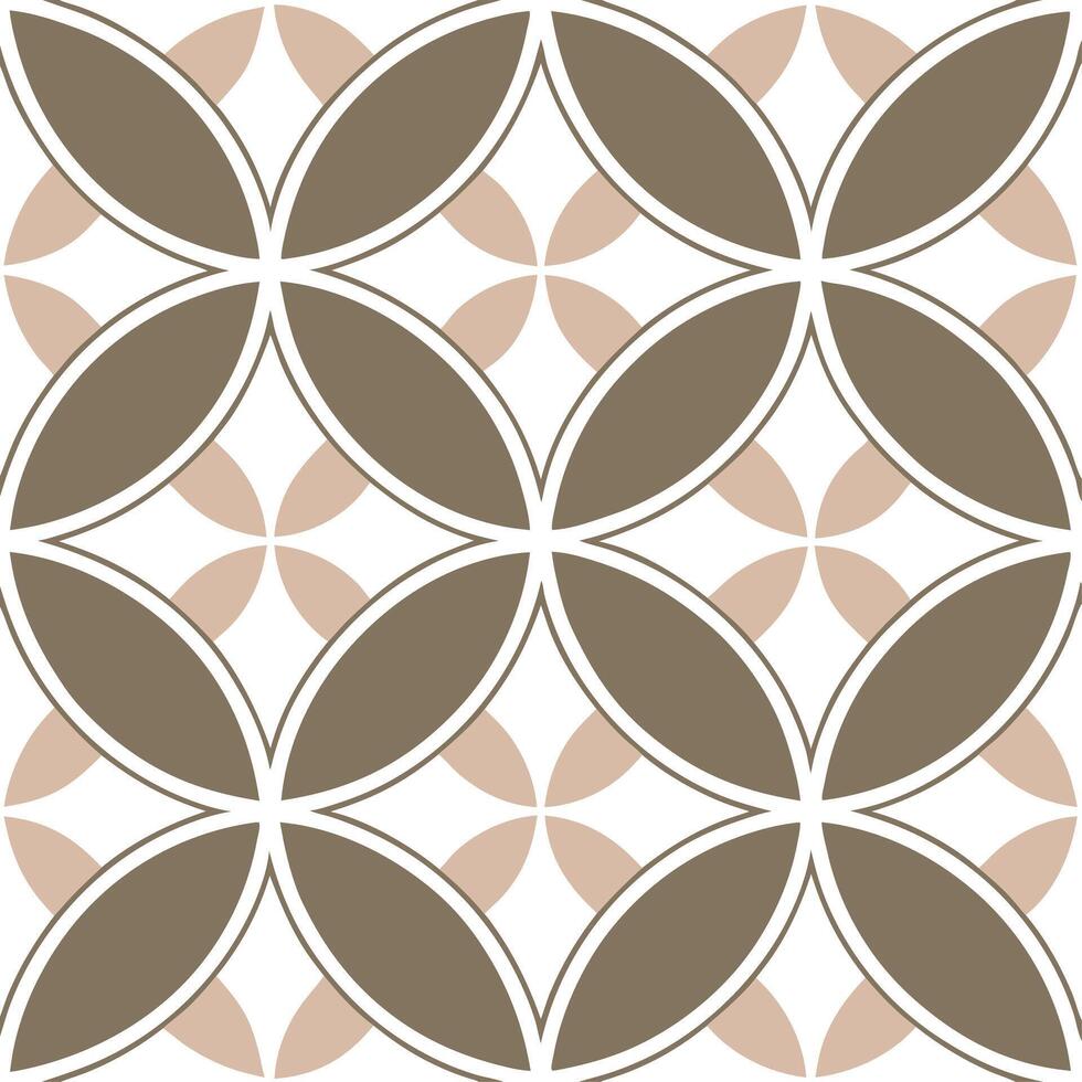 Mid century modern seamless pattern with abstract shapes and muted tones for sophisticated interiors vector
