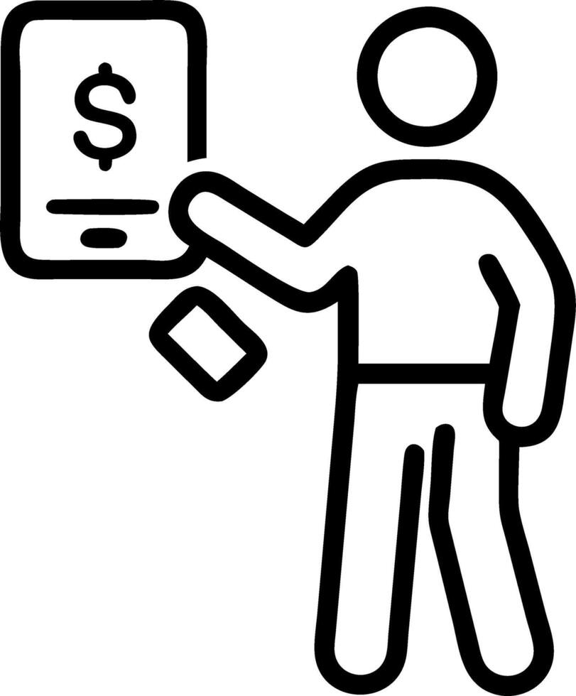 Man uses smartphone to make online payment via mobile banking app symbolizing digital banking internet financial transactions and online shopping in empty space vector