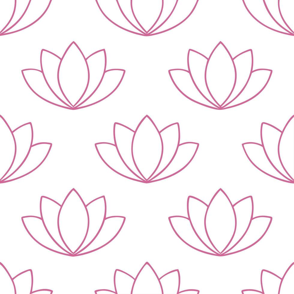 Lush magnolia flower seamless tile pattern with soft pink hues and gentle delicate petals vector