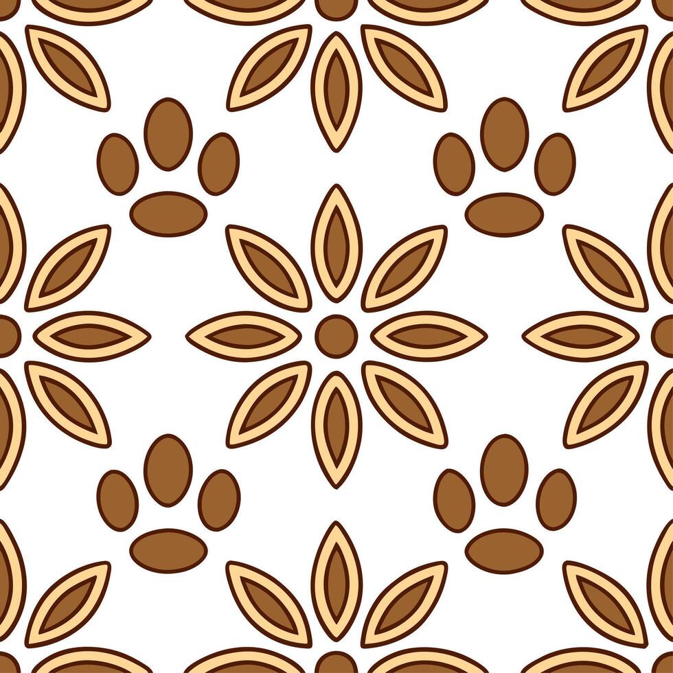 Local motifs seamless pattern with animal inspired prints and earthy textures for a nature infused cultural design vector