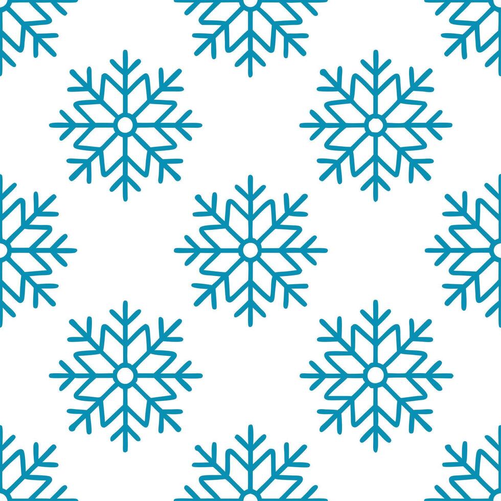 Intricate snowflake patterns seamless tile design with sparkling frost and icy blue accents vector