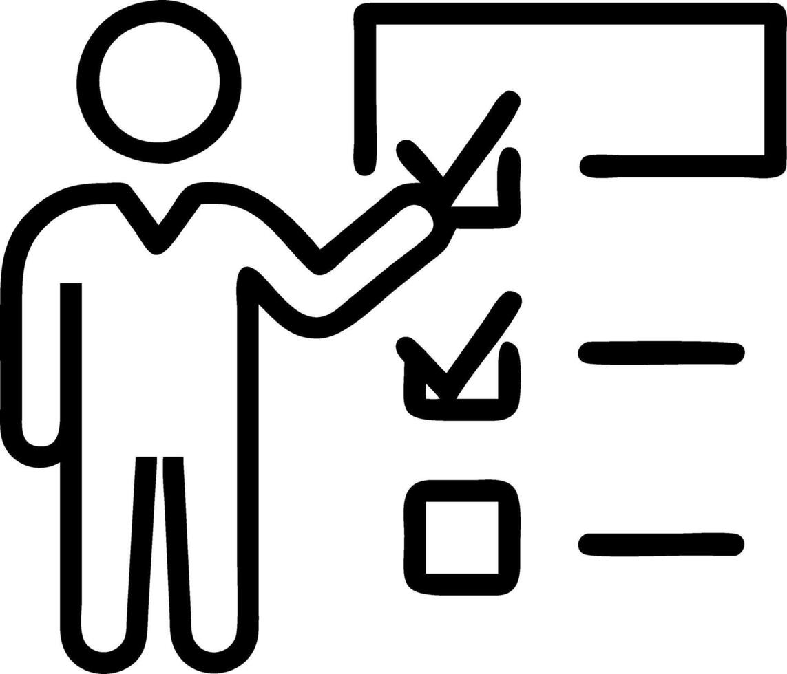 interactive business checklist touchscreen vector