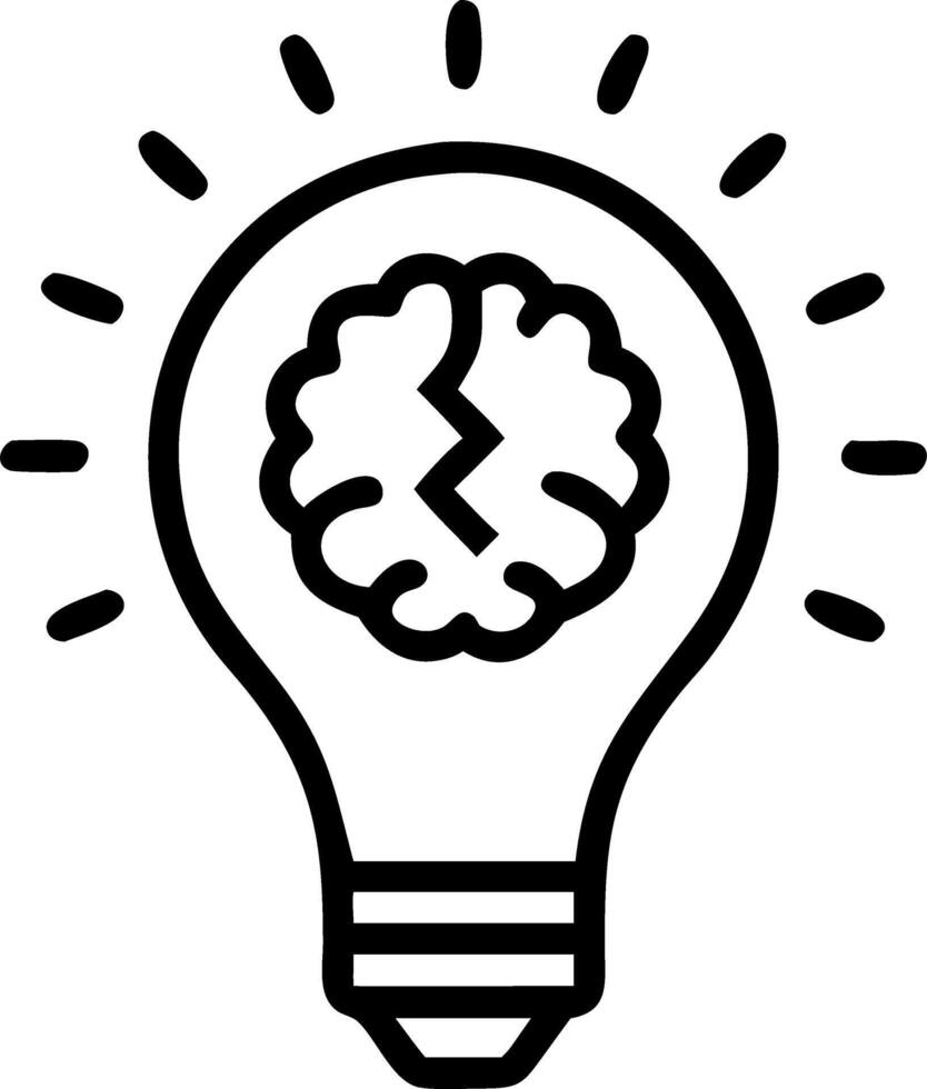 Innovation lightbulb illustrated by a vibrant holographic bulb representing breakthrough ideas and innovation in a creative environment vector