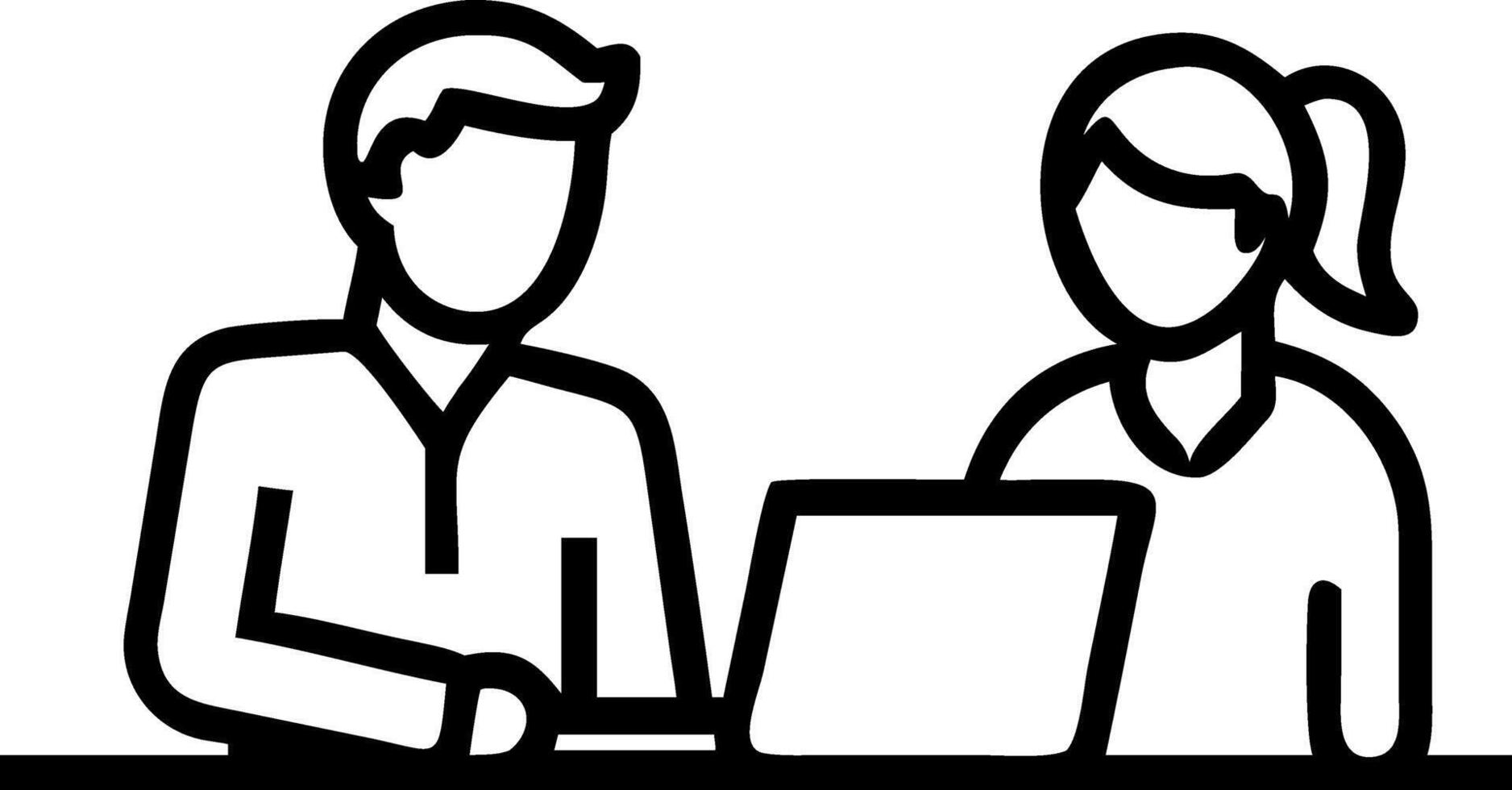 Indian male CEO executive manager mentor giving consultation on financial operations to female African American colleague intern using laptop sitting in modern office near panorami vector