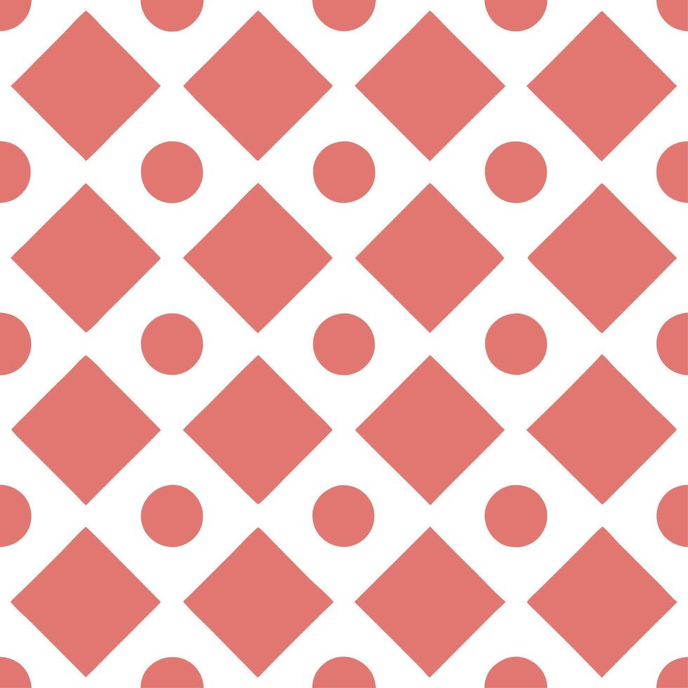 Illustrate a seamless pattern featuring retro polka dots in vibrant primary colors for a playful mid century modern theme Set 10 vector