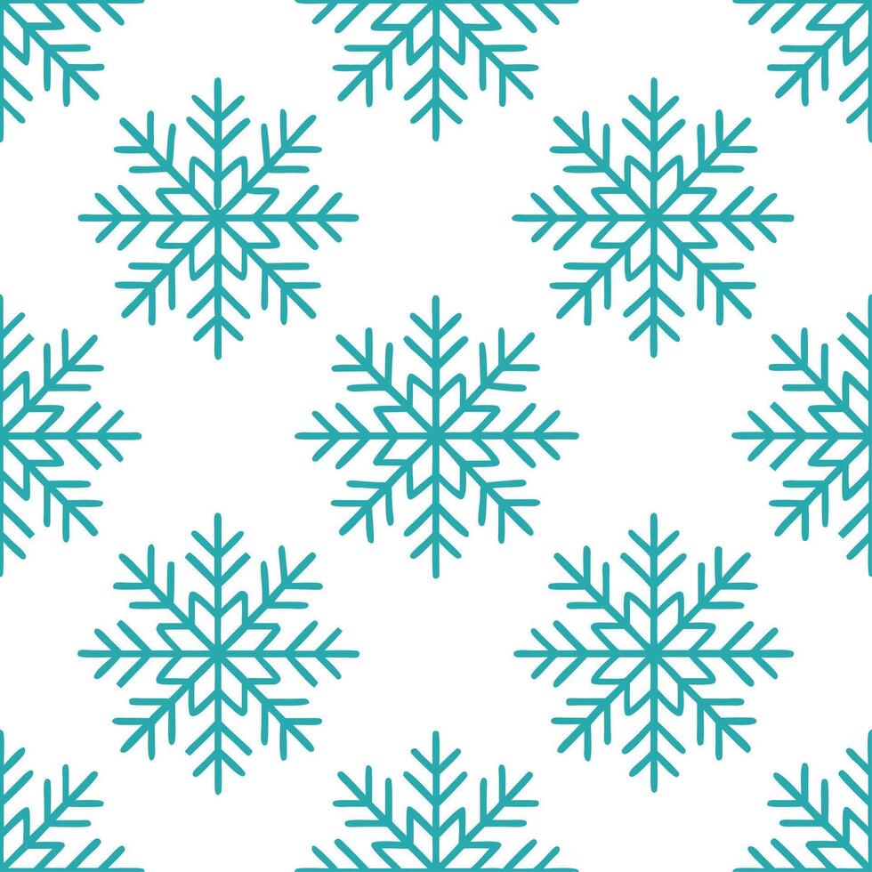 Icy branches and snowflakes seamless tile pattern with shimmering frost details vector