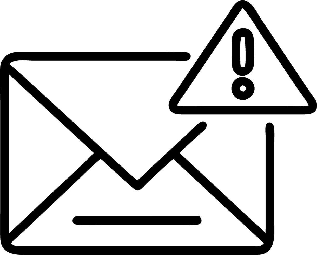 Holographic red email icon with warnings or errors highlighted in a digital communication interface Set 3 vector