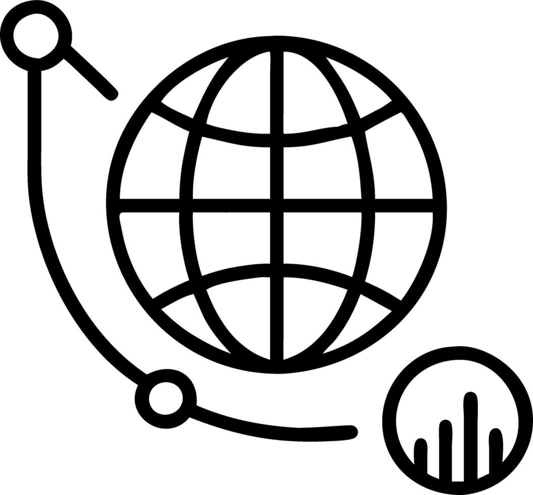 Holographic globe connecting business metrics and statistics representing B2B analytics in a digital business environment vector