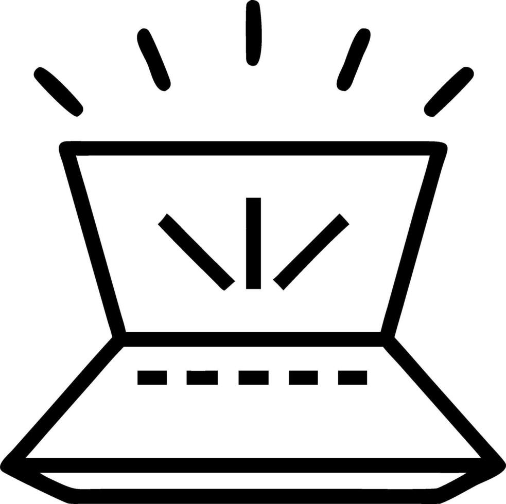 Holographic document glowing above a laptop keyboard representing terms and conditions in a digital documentation interface vector