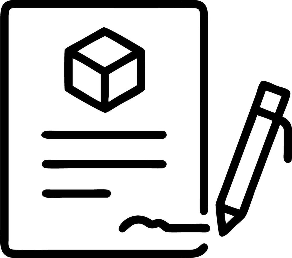 Holographic document being signed interactively symbolizing digital contracts and secure agreement processes vector