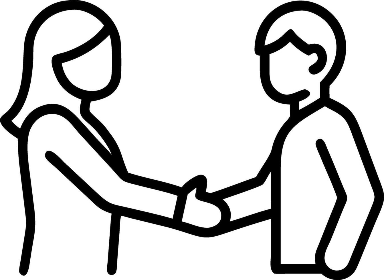 Happy mid aged business woman manager handshaking at office meeting smiling female hr hiring recruit at job interview bank or insurance agent lawyer making contract deal with clien Set 9 vector