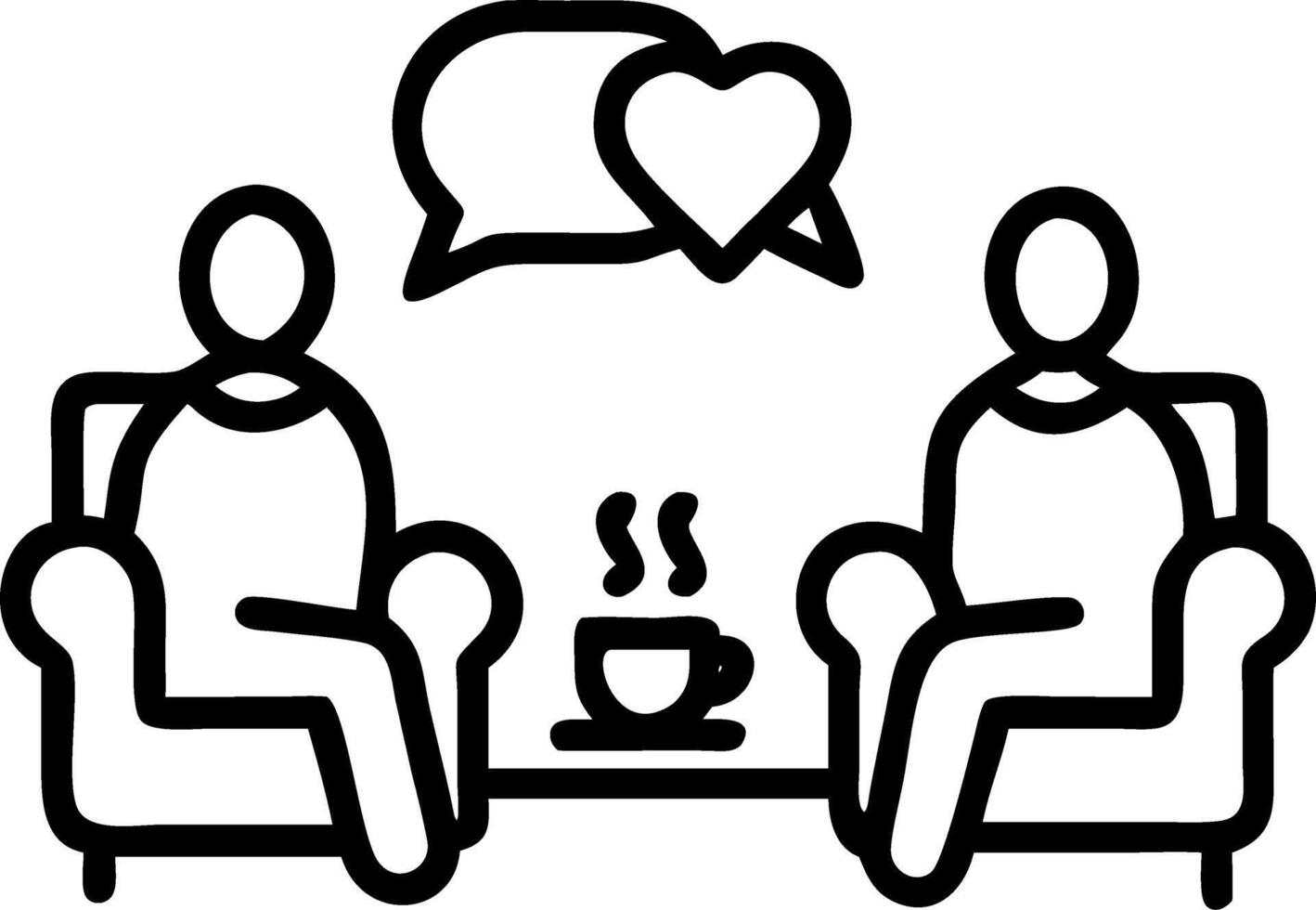Happy mature couple drinks coffee and relaxes on couch at home enjoying conversation in living room portraying love and relaxation in a candid photo vector