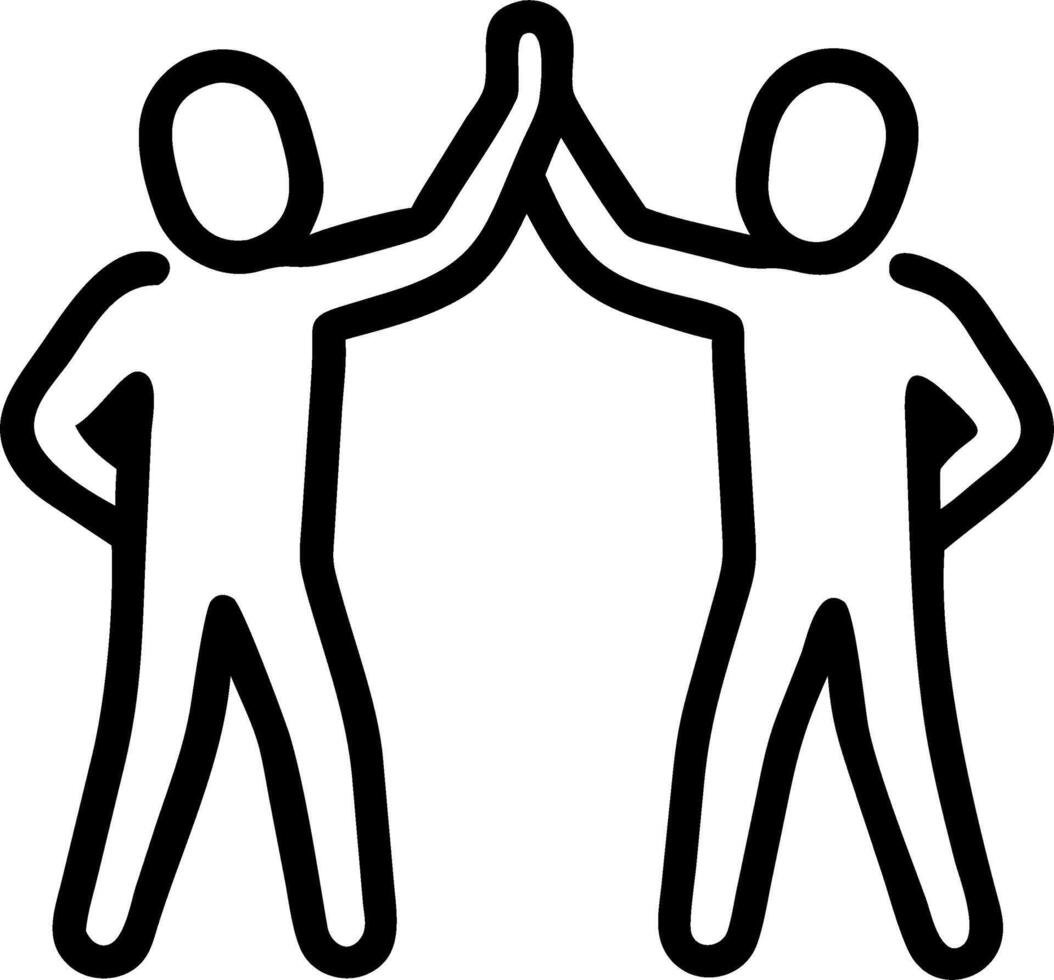 Happy diverse young business men colleagues work team partners giving high five friendly help corporate goal achievement project market growth trust support teamwork vertical conce vector