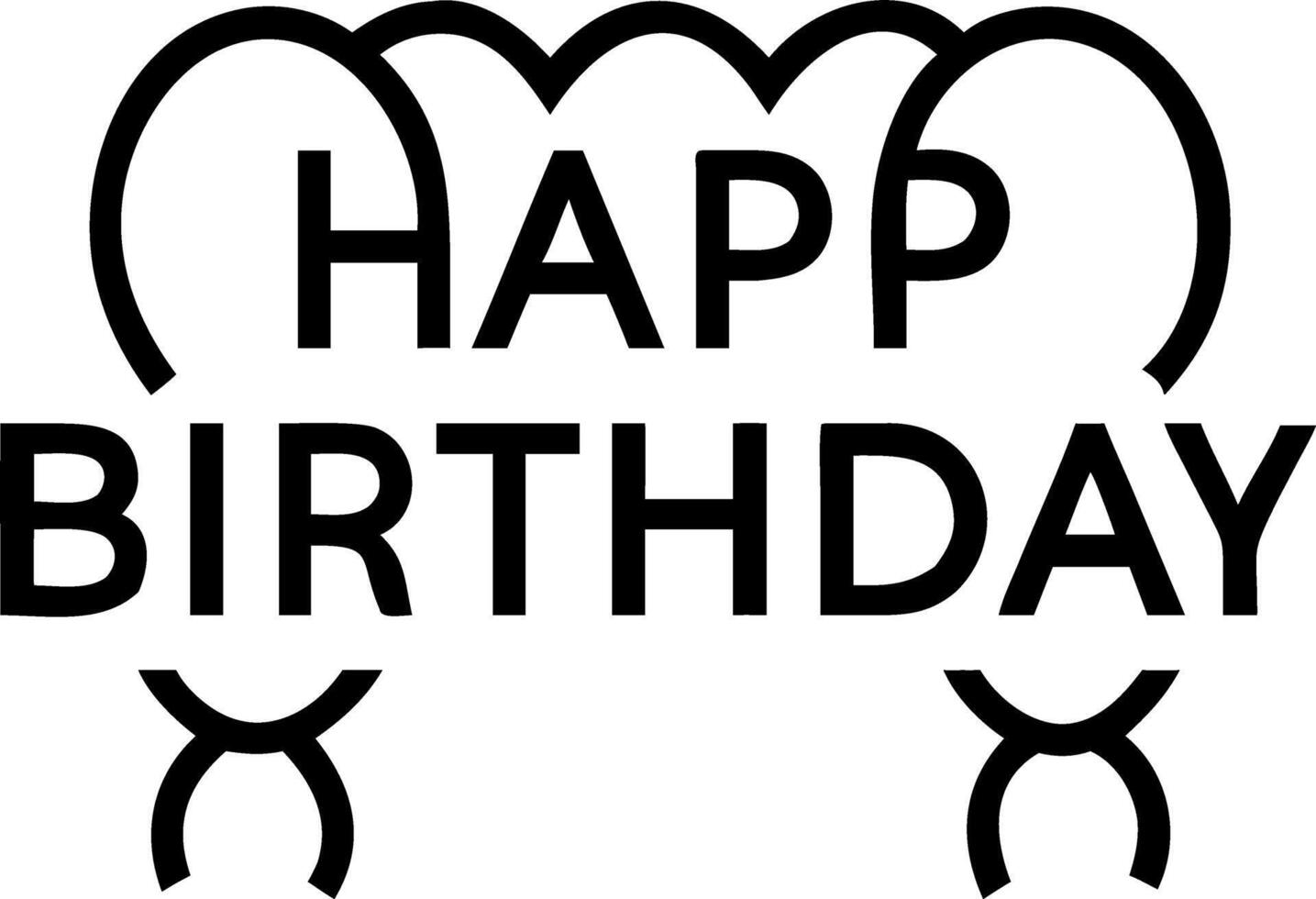 Happy Birthday message balloon golden colors decoration party dark background vector