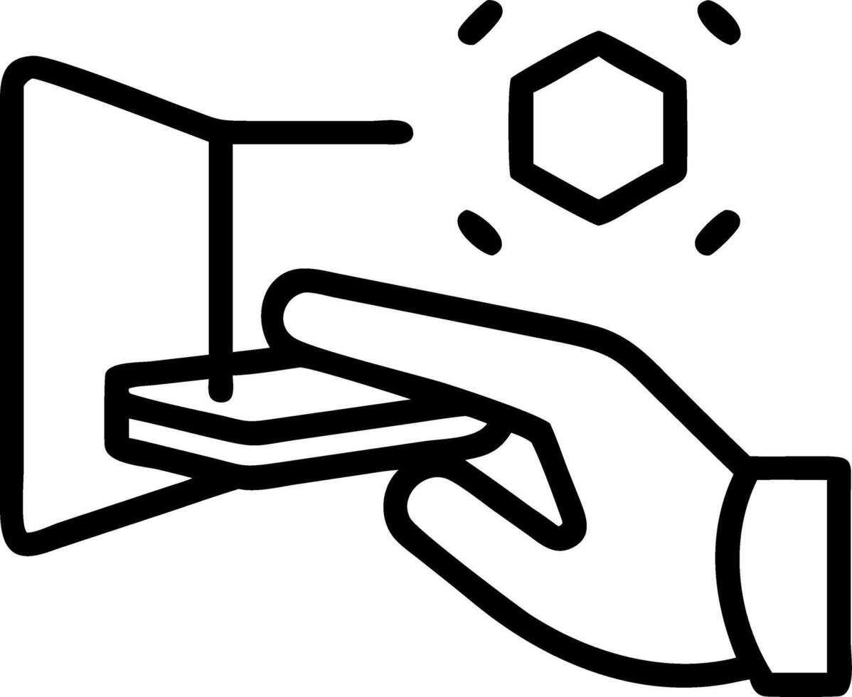 Hand using holographic device to create HD digital wallpaper with empty space background Set 4 vector