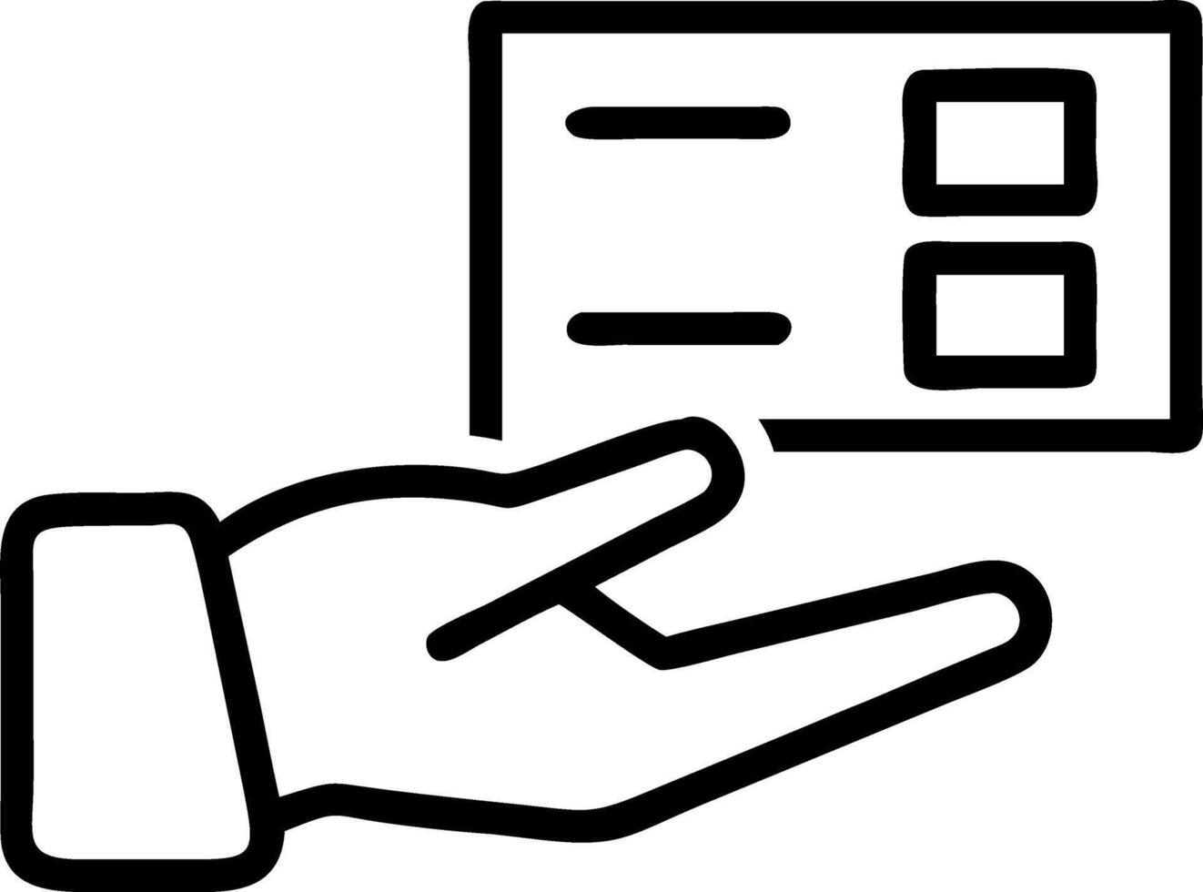 Hand using holographic device to compare tax software with empty space background Set 3 vector