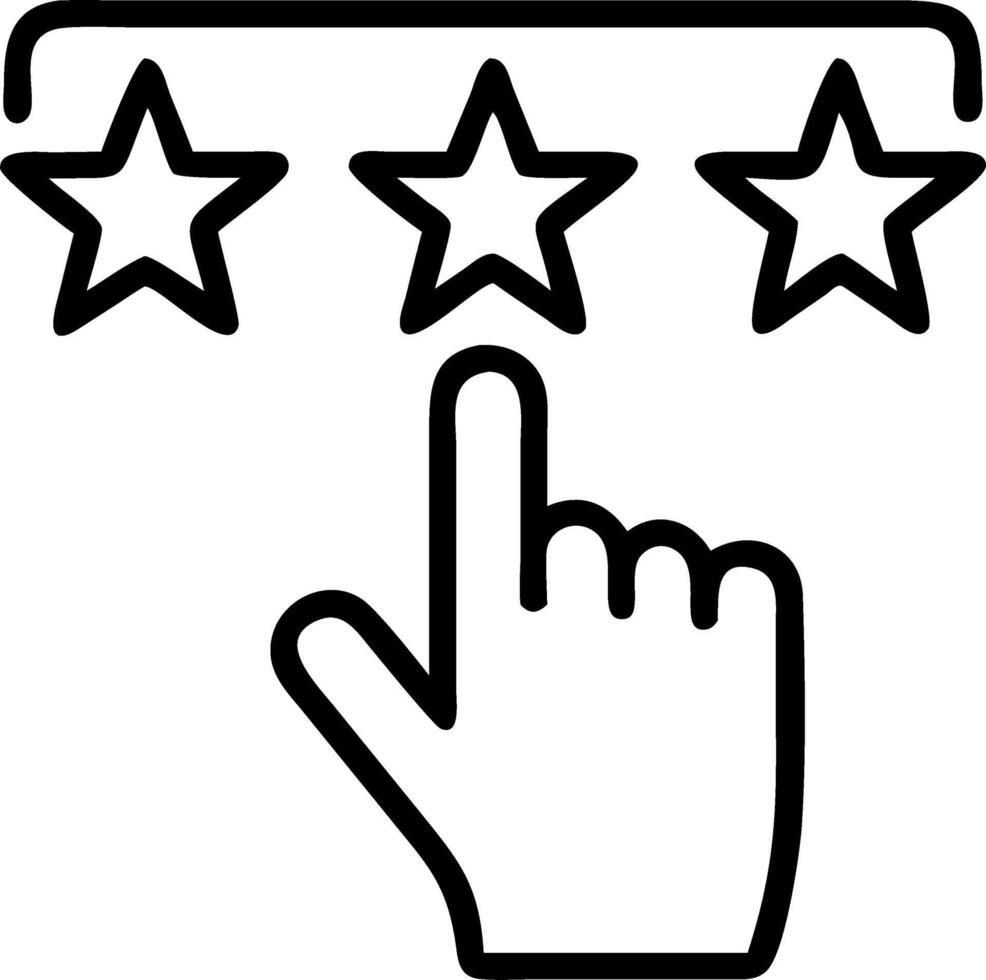 Hand selecting five star rating on holographic interface representing customer satisfaction feedback in internet networking Set 3 vector