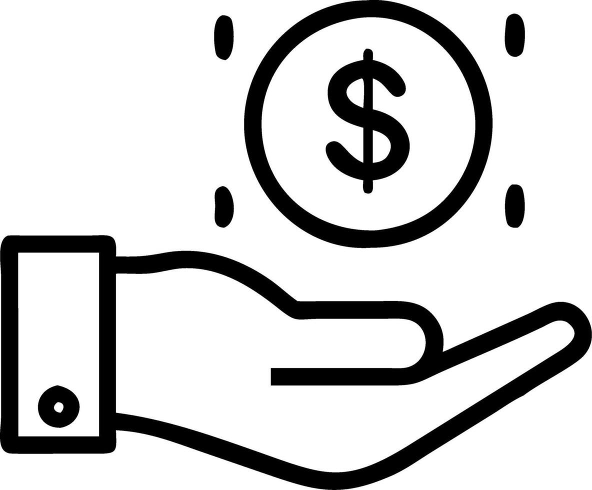 Hand presenting holographic investment banking jobs symbol representing investment banking jobs in empty space background Set 8 vector