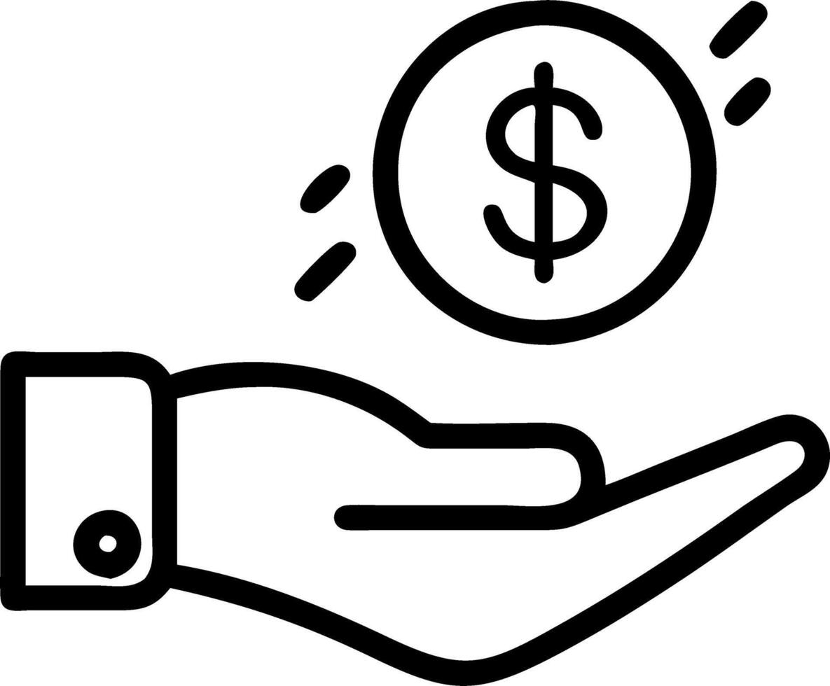 Hand presenting holographic investment banking jobs symbol representing investment banking jobs in empty space background Set 6 vector