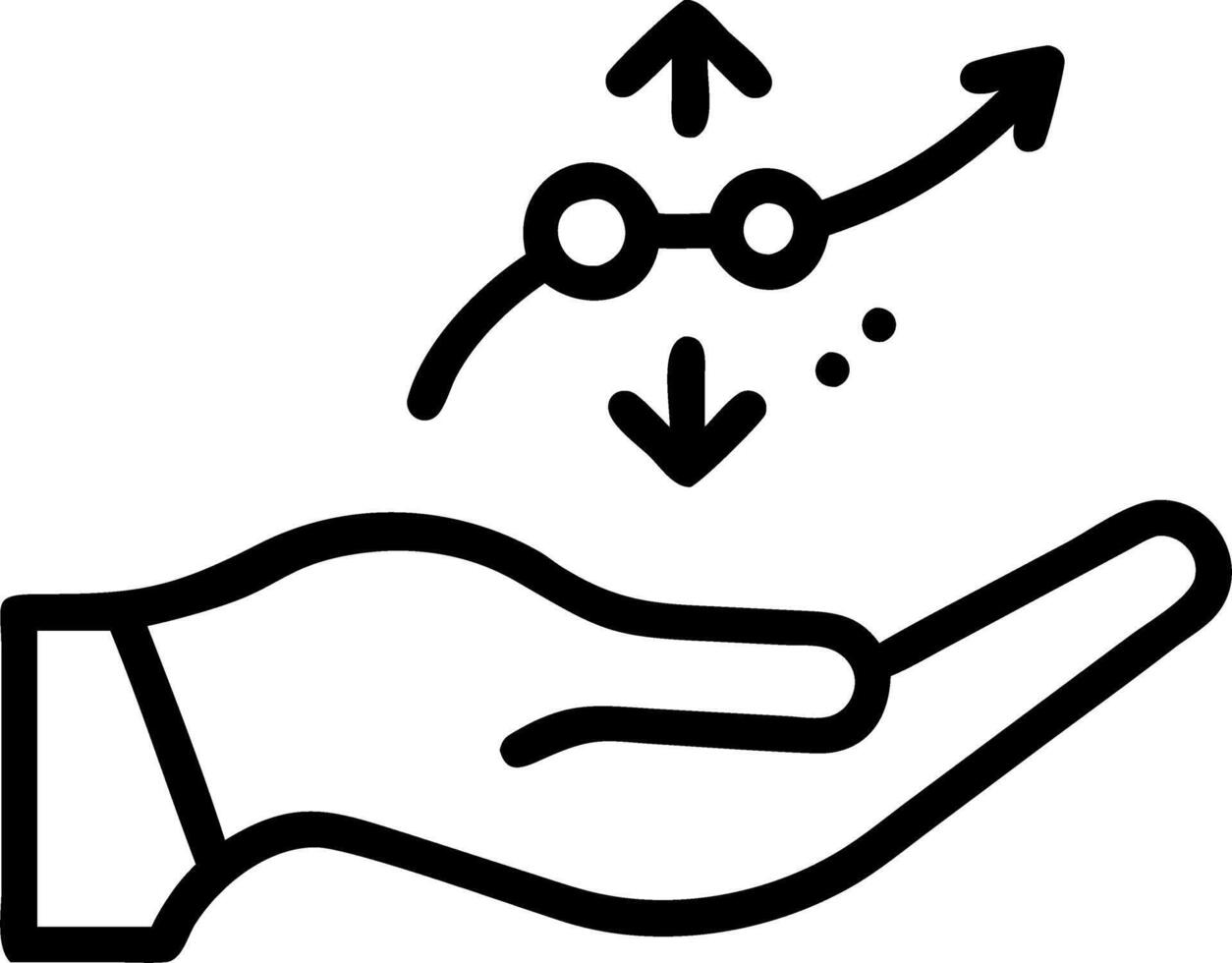 Hand presenting holographic growth hormone development fitness symbol representing growth hormone development fitness in empty space background vector
