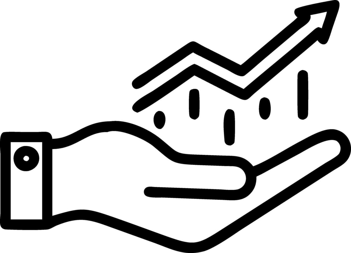 Hand presenting holographic goals symbol representing growth mindset learning goals in empty space background Set 2 vector