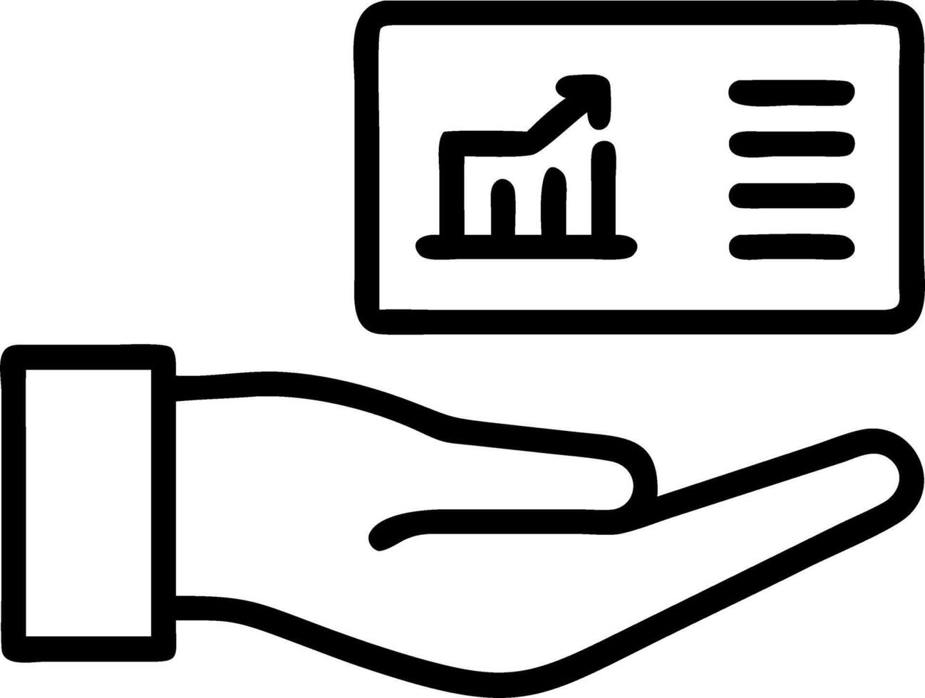 Hand presenting holographic device showcasing digital wallpaper trends with empty space background Set 10 vector