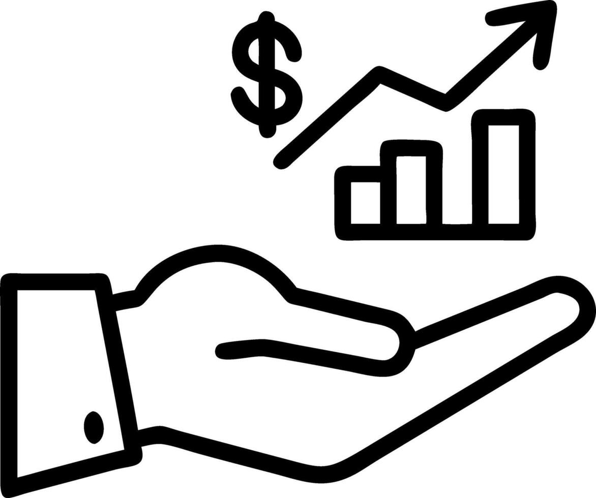 Hand presenting holographic business insight analysis optimization symbol in empty space background Set 17 vector