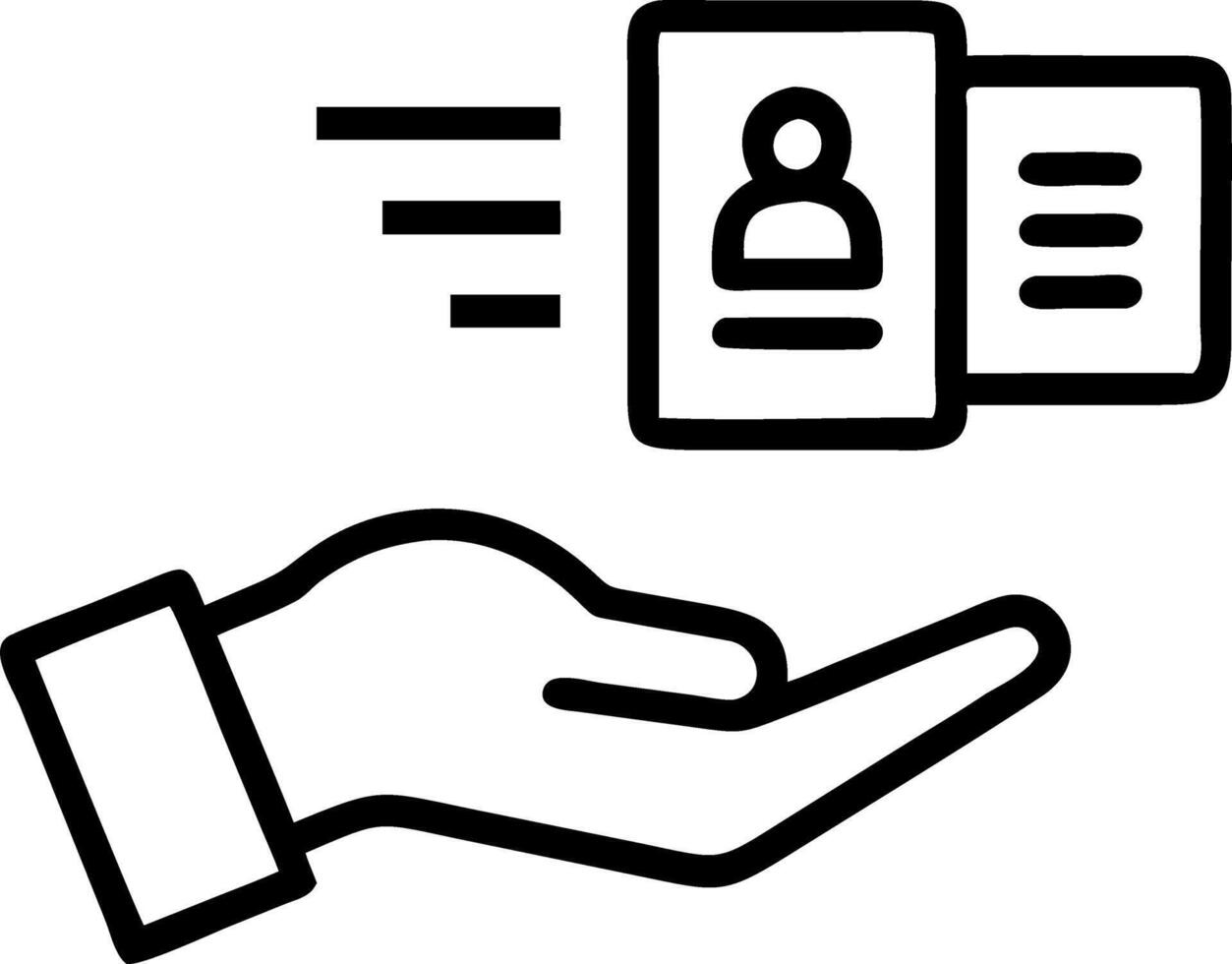 Hand pointing holographic policy management device with documents compliance organizational policies icons in empty space vector