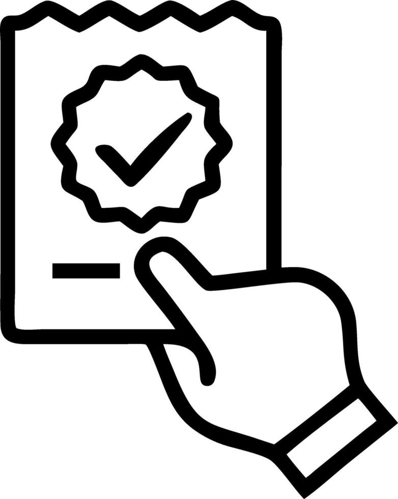 Hand places checkmark on ISO 14001 label representing quality control and certification for environmental management systems EMS Set 2 vector