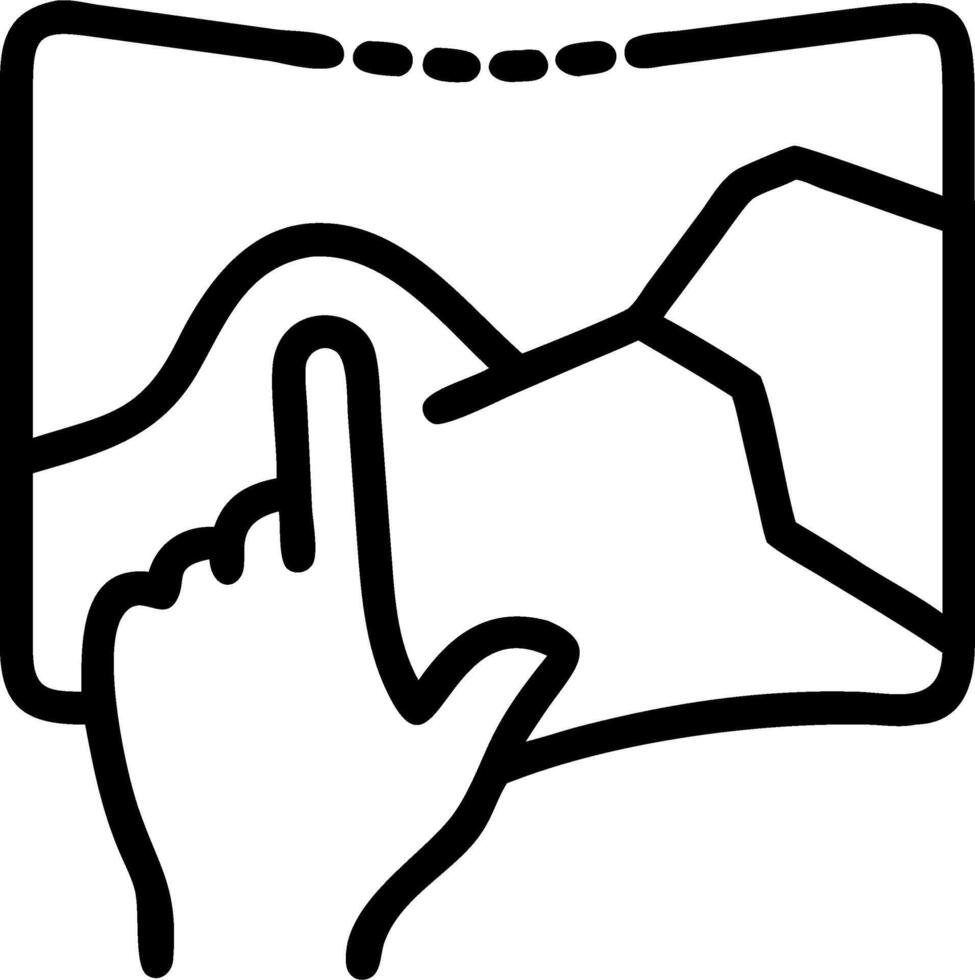 Hand navigating holographic national parks map for family trips with empty space background Set 2 vector