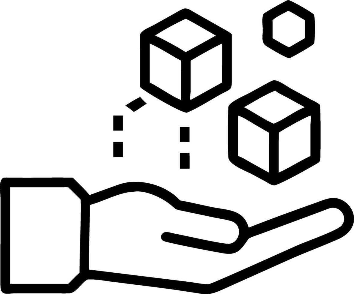 Hand interacting with holographic procurement interface displaying logistics supply chain inventory management icons ensuring efficient business operations in empty space concept a vector