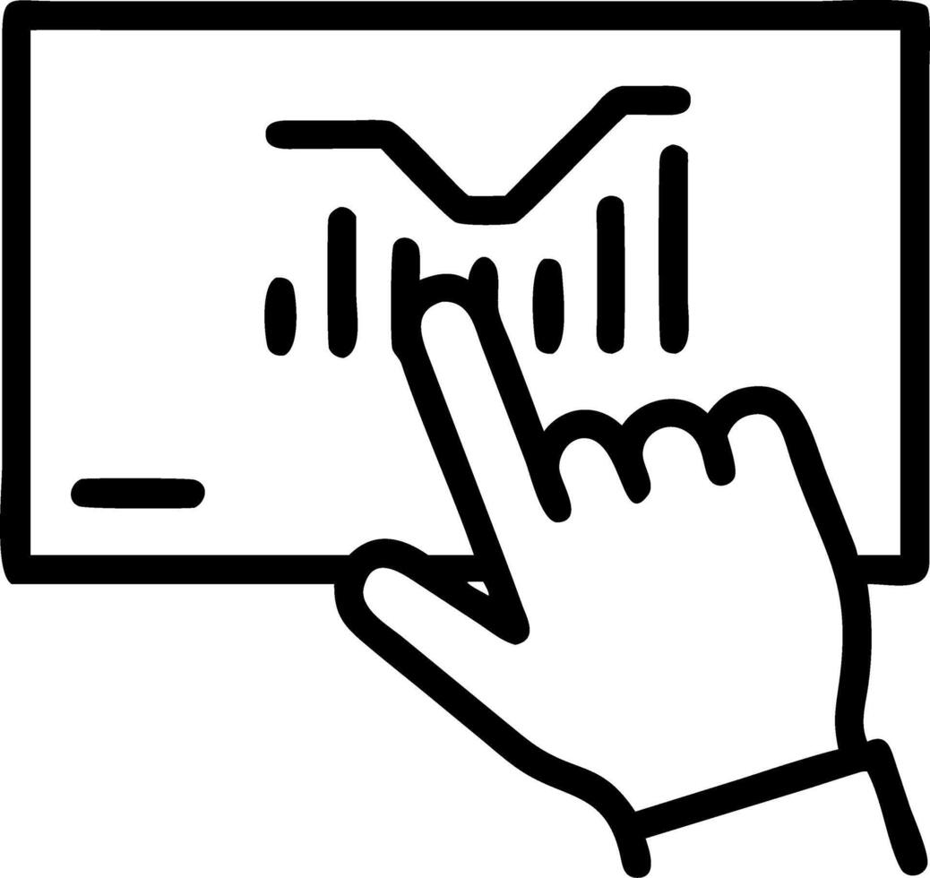 Hand interacting with holographic dashboard displaying economic metrics representing economic indicators in business analysis vector