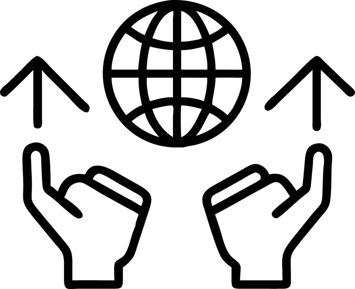 Hand interacting with a holographic globe displaying financial and linguistic data to illustrate global market insights in business intelligence Set 2 vector