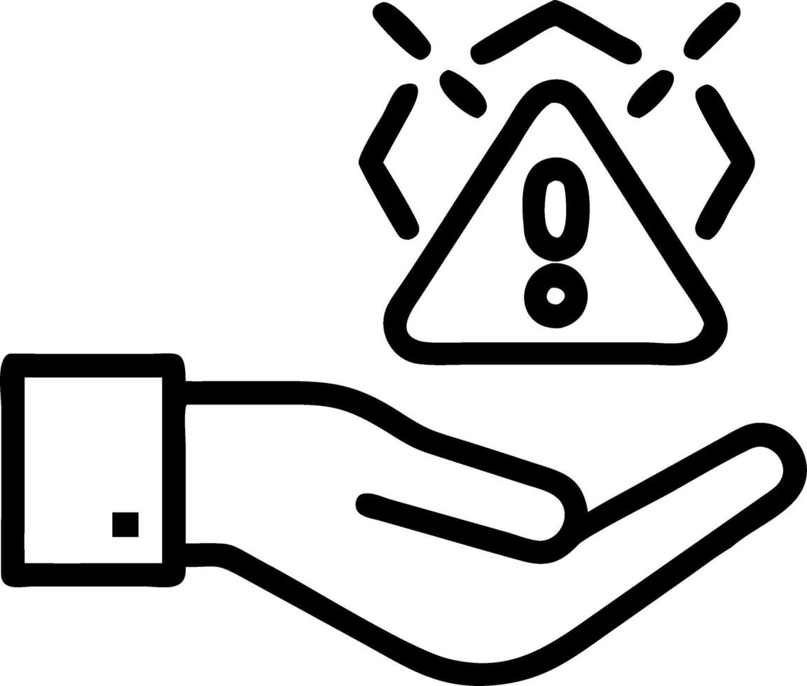 Hand holding holographic scam alert device with fraud phishing malware icons representing cyber threats and data protection in empty space Set 13 vector