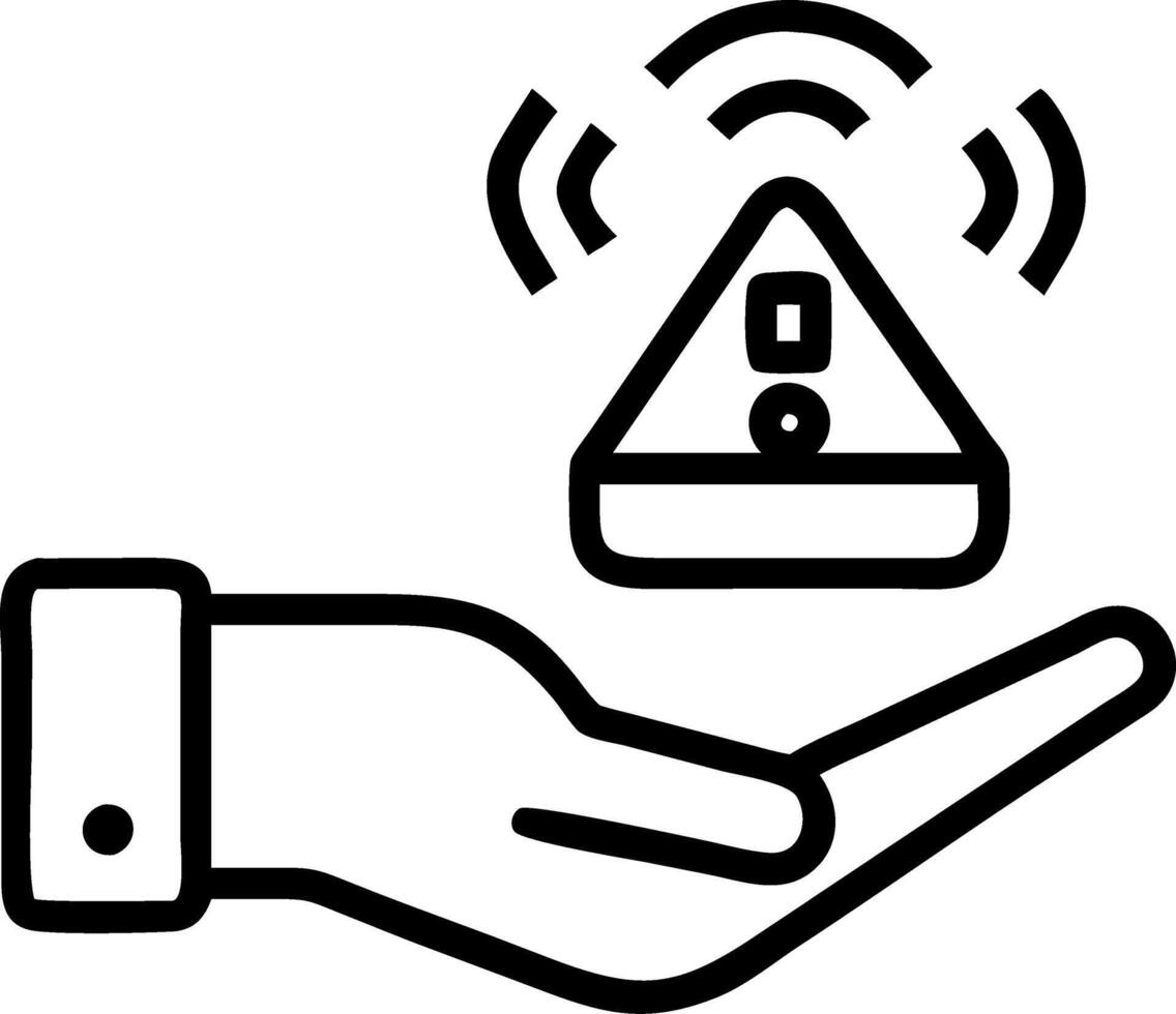 Hand holding holographic scam alert device with fraud phishing malware icons representing cyber threats and data protection in empty space Set 5 vector