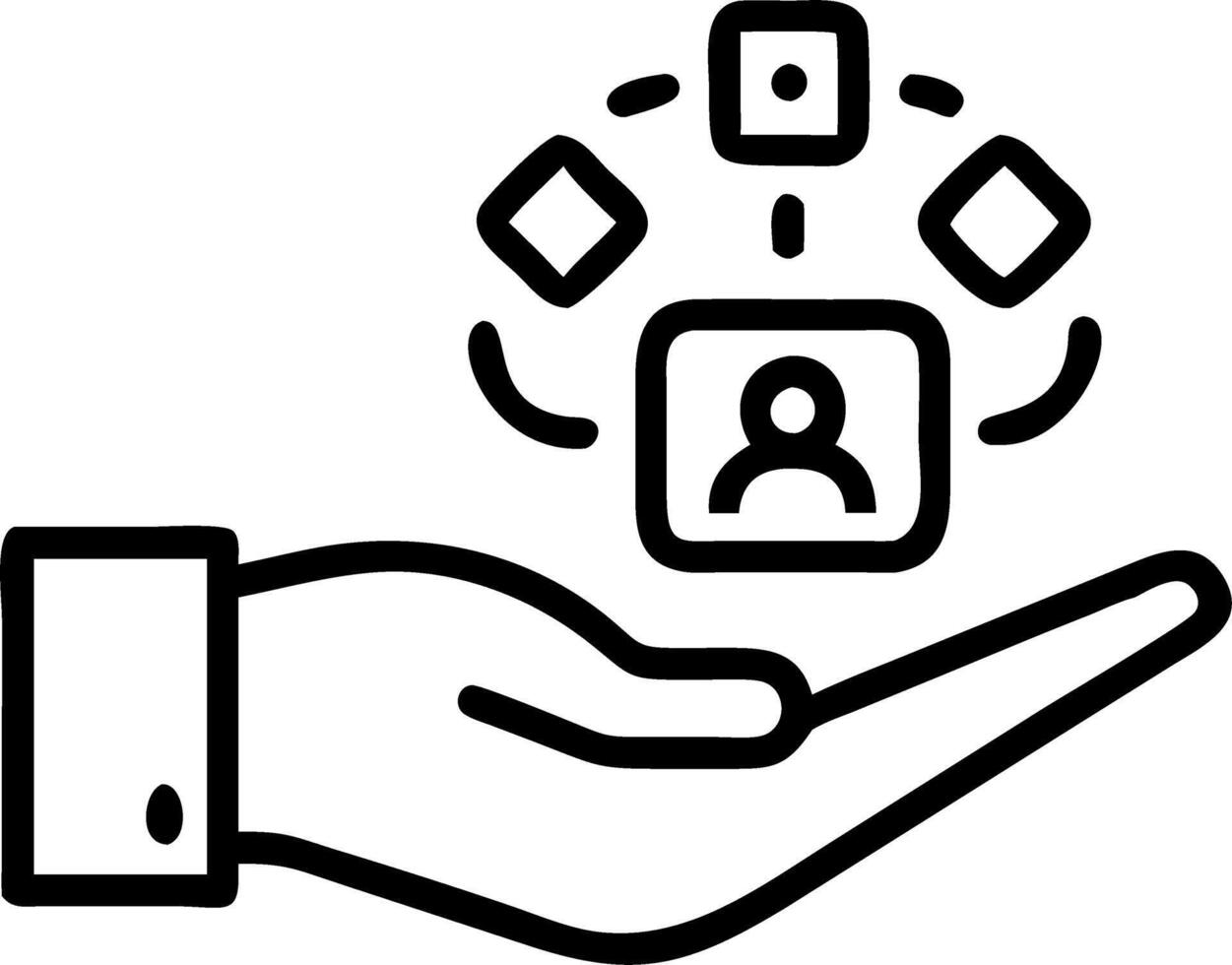 Hand holding holographic scam alert device with fraud phishing malware icons representing cyber threats and data protection in empty space Set 3 vector