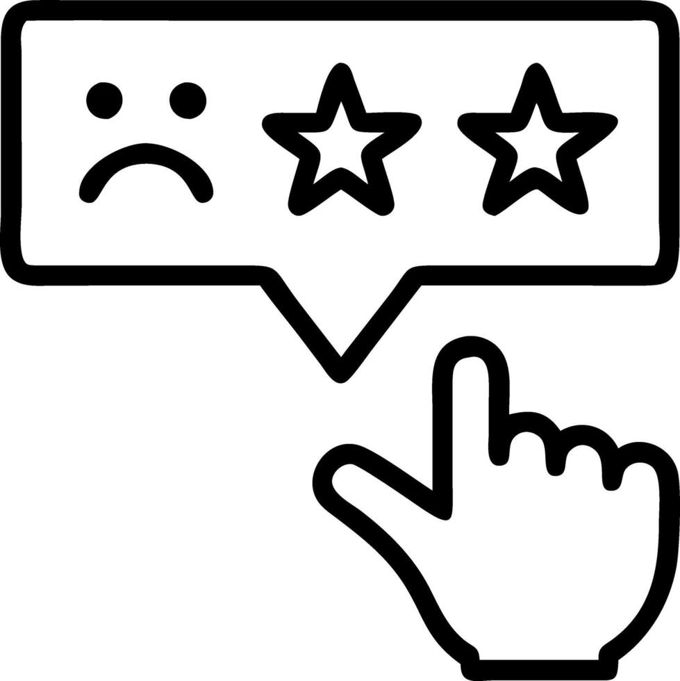 Hand giving one star holographic rating on negative customer review interface with dissatisfied emoticons in empty space Set 9 vector