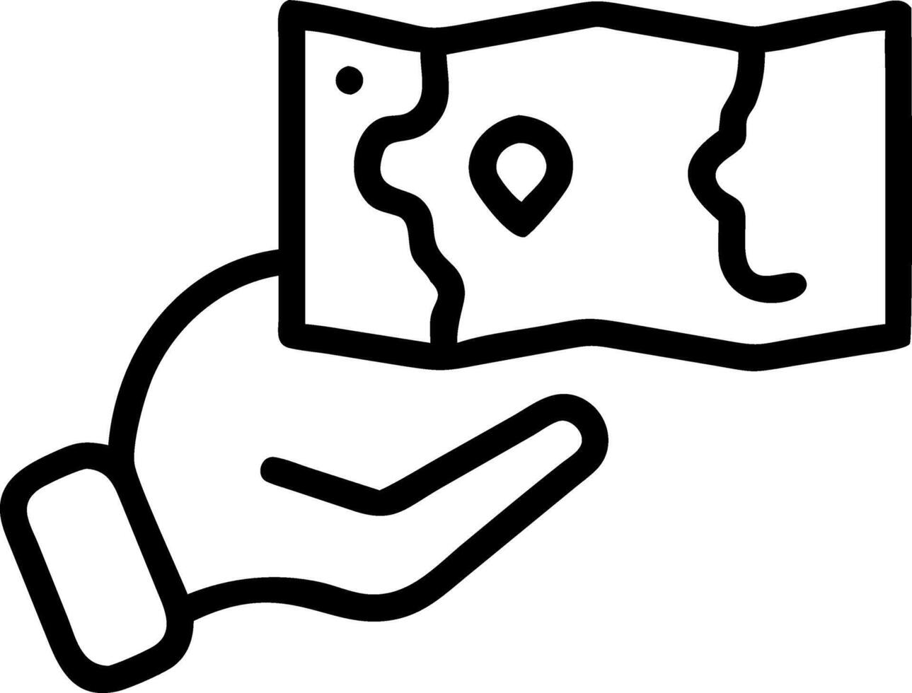 Hand exploring holographic international map showcasing family trip abroad with empty space background vector