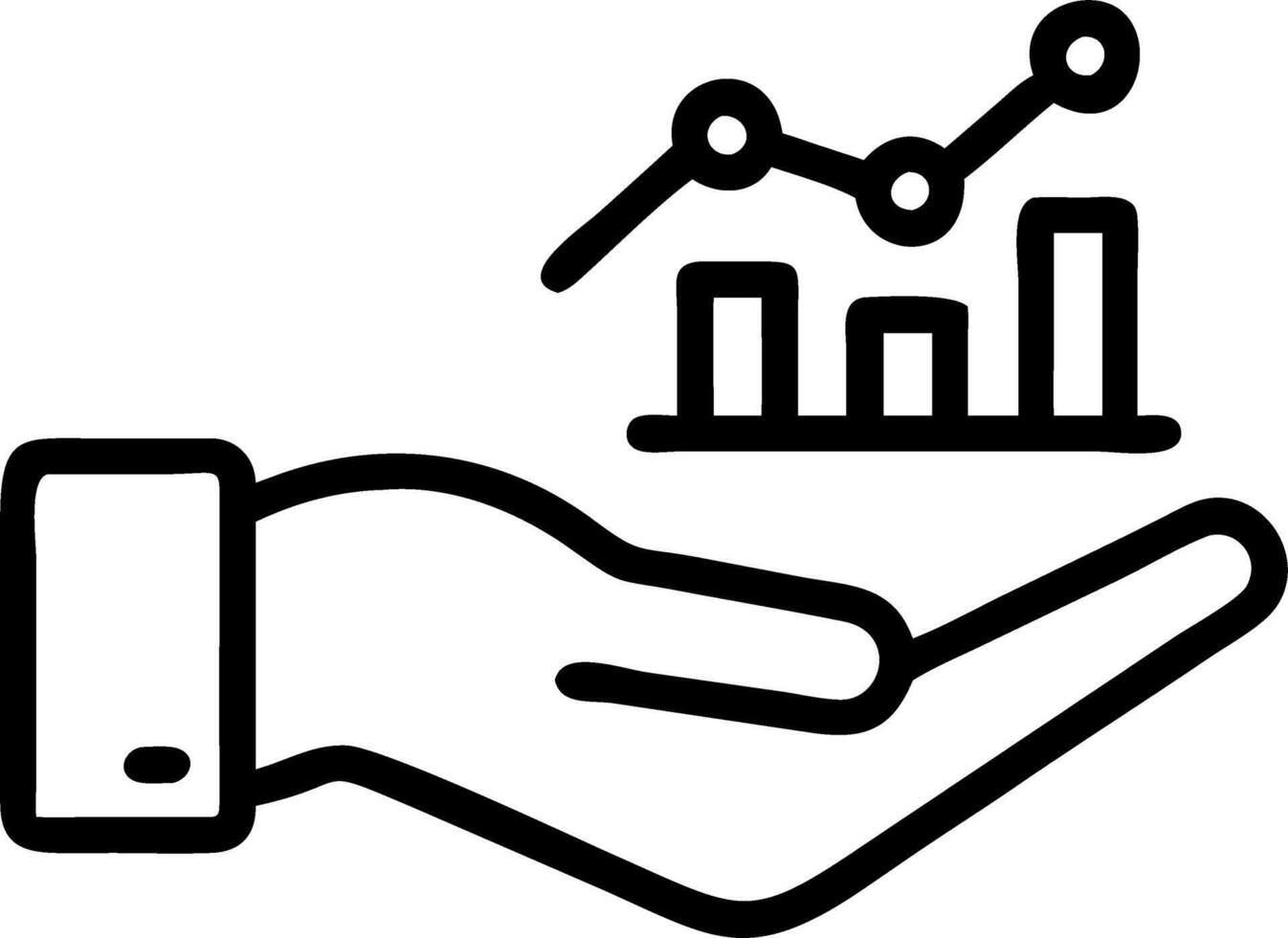 Hand displaying holographic sustainability metrics for profit and revenue with empty space background Set 3 vector